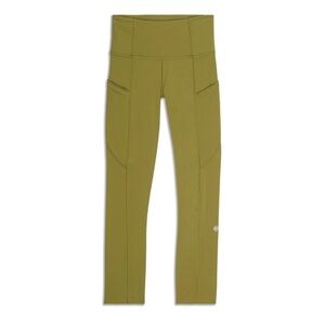 Lululemon Fast & Free High Rise Crop 23” Bronze Green